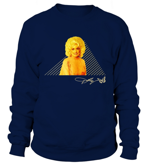 Dolly Parton Retro Gold with signature Sweatshirt Unisex