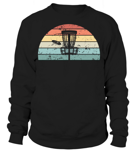 Retro Disc golf Sunset Vintage frolf Sunrise Sweatshirt Unisex