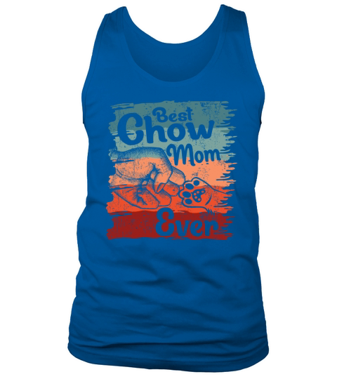 Chow Chow Mom Vintage Distressed Grunge Bump Paw Tank Top Unisex