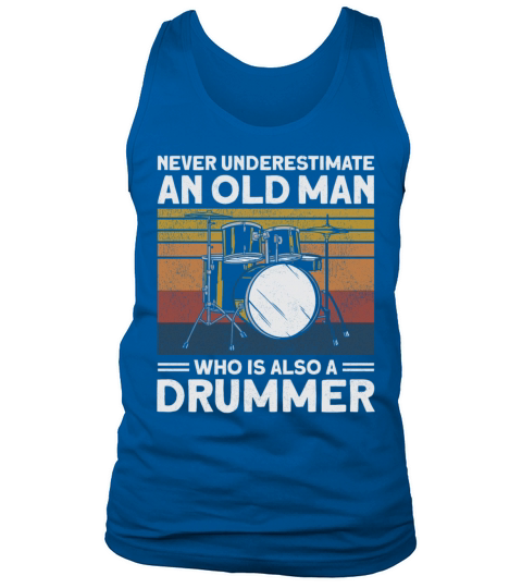 Drummer Drum Set Vintage Retro Tank Top Unisex