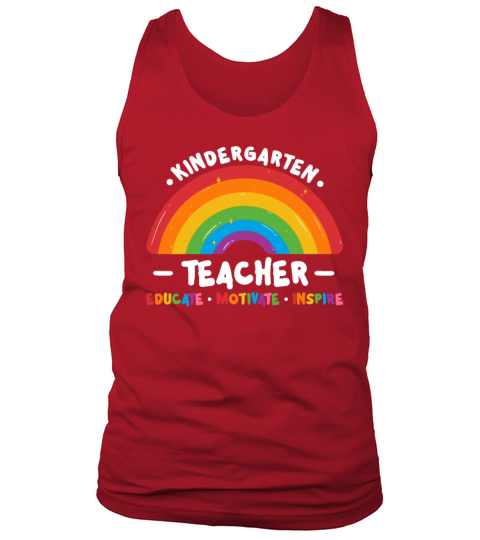 Kindergarten Teacher Educate Motivate Inspire Tank Top Unisex