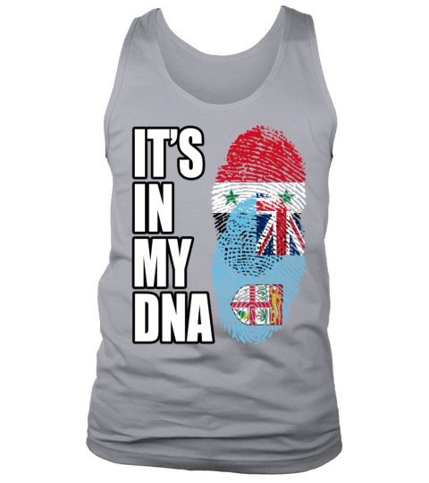 Syrian And Fijian Vintage Heritage DNA Flag Tank Top Unisex