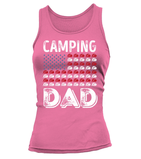 Camping Dad Caravan 4th of July Gift fathers day Tank top Woman