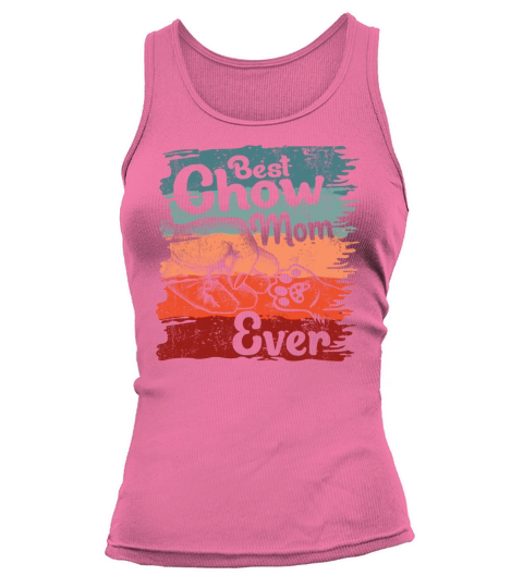 Chow Chow Mom Vintage Distressed Grunge Bump Paw Tank top Woman