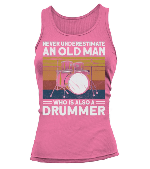 Drummer Drum Set Vintage Retro Tank top Woman