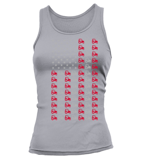 USA Tractor Flag July 4th America Farmer Gift Tank top Woman