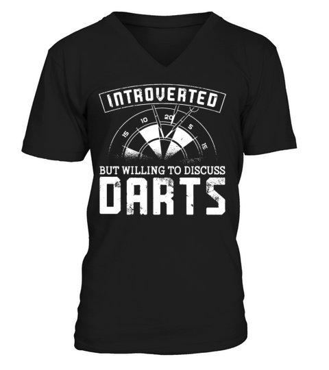 Darts Board Vintage Introverted V-Neck T-shirt