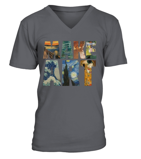 Make Art V-Neck T-shirt