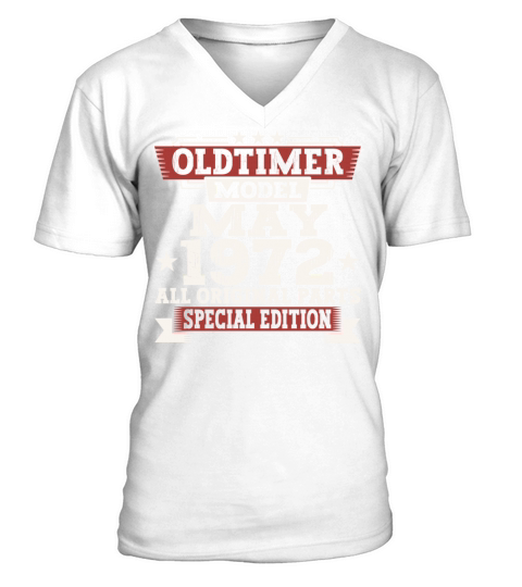 Vintage 1972 Oldtimer May 50th Birthday Fun Gift V-Neck T-shirt