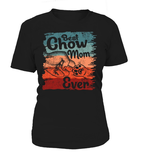 Chow Chow Mom Vintage Distressed Grunge Bump Paw Women's T-Shirt