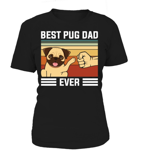 Retro Vintage Best Pug Dad Ever Women's T-Shirt