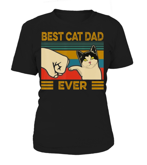 Vintage Best Cat Dad Ever Bump Fit T-Shirt Women's T-Shirt