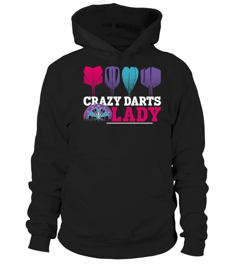 Darts Board Girl Vintage Crazy Hoodie Unisex