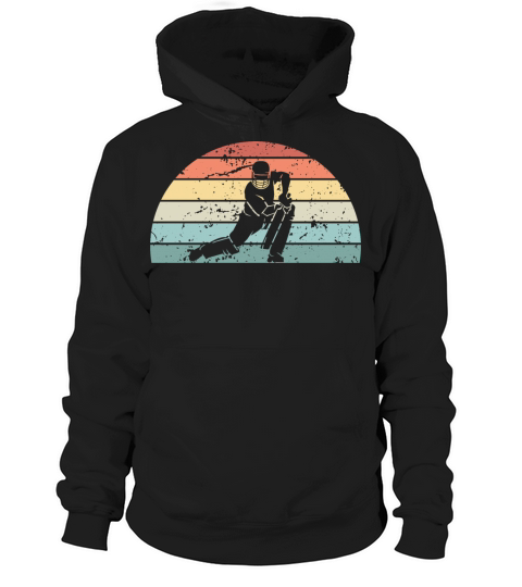 Retro Cricket Sunset Vintage sports Sunrise Hoodie Unisex