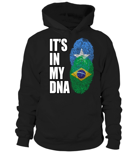 Somali And Brazilian Vintage Heritage DNA Flag Hoodie Unisex