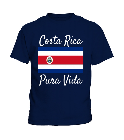 Costa Rica Pura Vida T-Shirt! Beautiful National Flag Tee! Kids T-Shirt