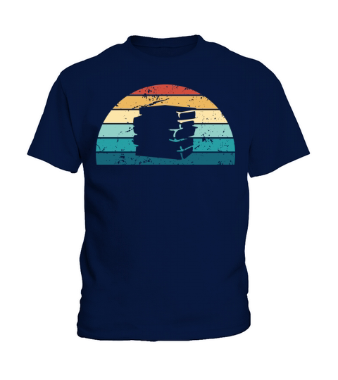 Retro Reading Sunset Vintage Read Sunrise Kids T-Shirt