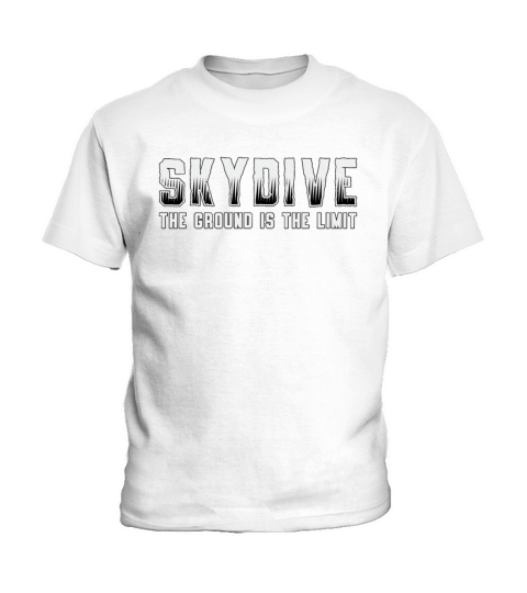 Skydiver Skydive The Ground Is The Limit Vintage Kids T-Shirt