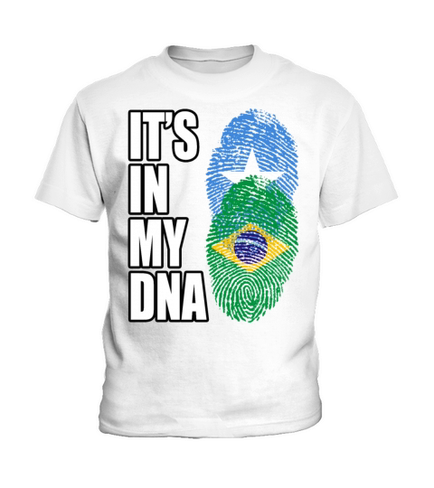 Somali And Brazilian Vintage Heritage DNA Flag Kids T-Shirt