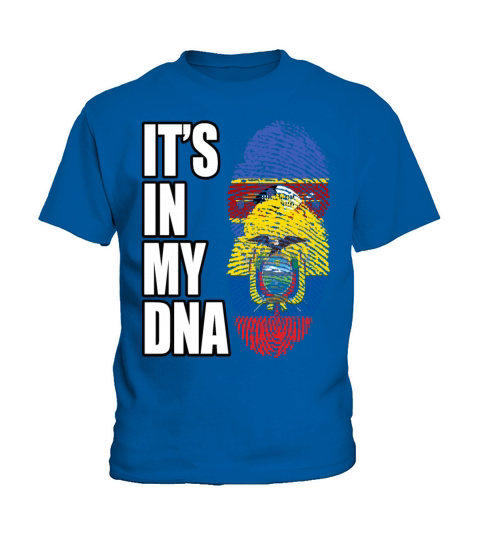 Swazi And Ecuadorian Vintage Heritage DNA Flag Kids T-Shirt