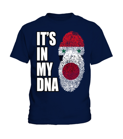 Syrian And Japanese Vintage Heritage DNA Flag Kids T-Shirt