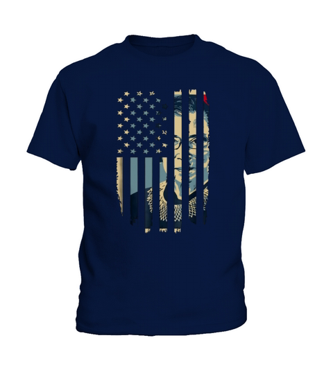 Vintage American Flag RBG Ruth Bader Ginsburg Women t-shirt Kids T-Shirt