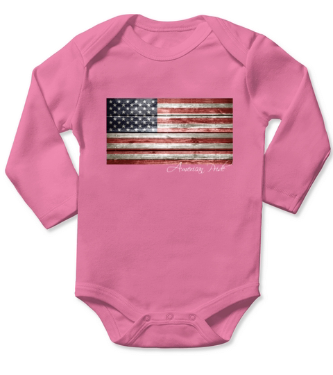 American Pride Flag Long Sleeve Baby One-Piece