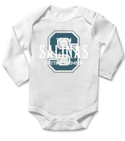 SALINAS Shirts - Team SALINAS Lifetime Member Name Shirts Long Sleeve Baby One-Piece