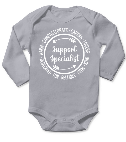 Support Specialist Funny Service Manager Vintage Long Sleeve Baby One-Piece
