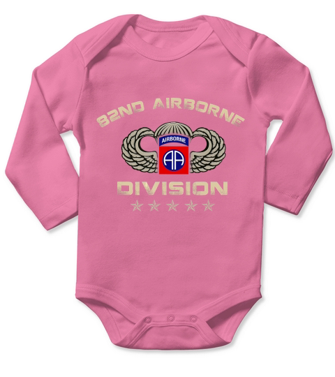 US Army 82nd AIRBORNE Division Veteran Vintage T-Shirt T-Shirt Long Sleeve Baby One-Piece