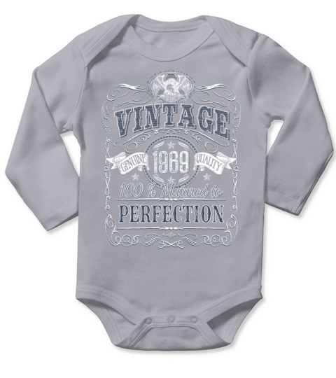 Vinage 1969 birthday year of birth 1969 gift Long Sleeve Baby One-Piece