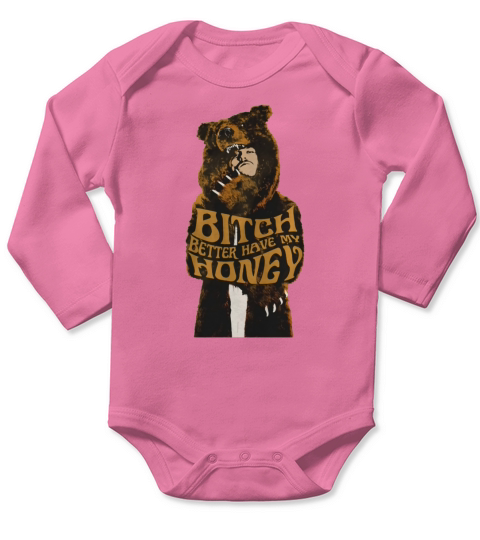 Workaholics Bear Long Sleeve Baby One-Piece