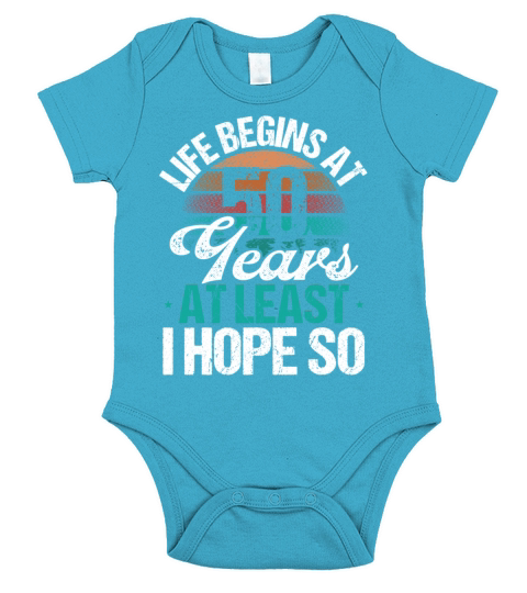 50th Birthday Idea Vintage Humor Funny 50 Year Old Short Sleeve Baby One-Piece