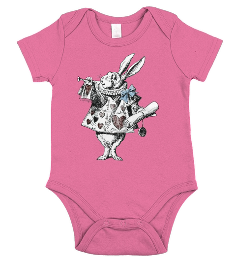 Alice in Wonderland White Rabbit Short Sleeve Baby One-Piece