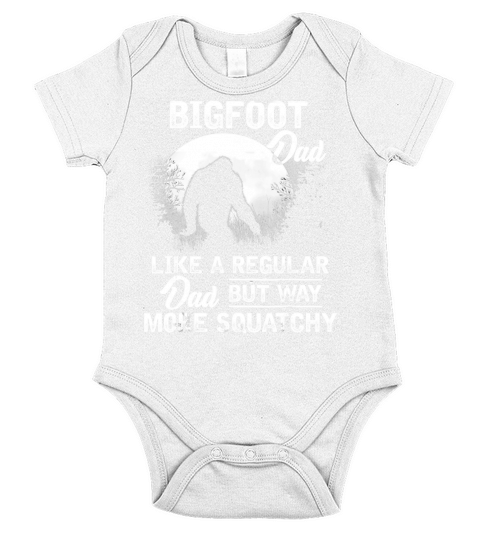 Bigfoot Dad T-Shirt Funny Sasquatch Bigfoot Fathers Day Gift Short Sleeve Baby One-Piece