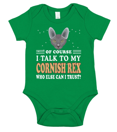 CORNISH REX Bien sûr, je parle à mon CORNISH REX Short Sleeve Baby One-Piece