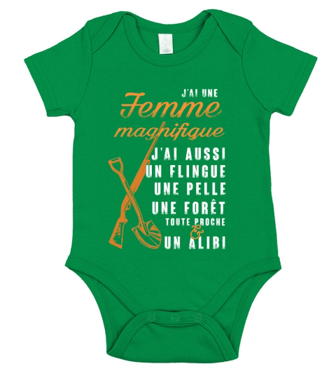 JAi Une Femme Magnifique, Aussi Un Alibi Short Sleeve Baby One-Piece
