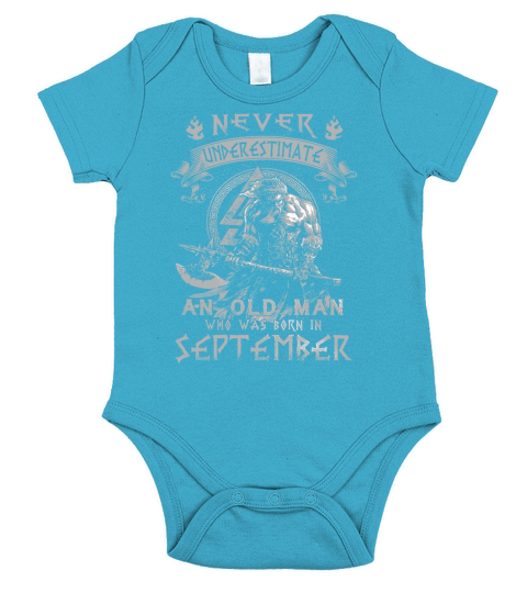 Never underestimate an old man who was born in September Short Sleeve Baby One-Piece