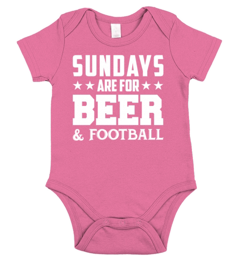 Sundays Are For Beer Football Funny Sarcasm Short Sleeve Baby One-Piece