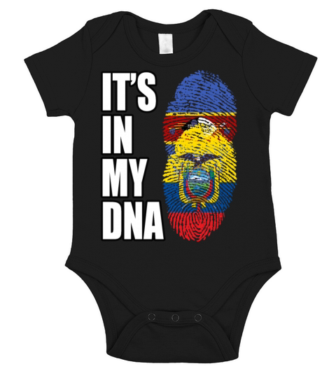 Swazi And Ecuadorian Vintage Heritage DNA Flag Short Sleeve Baby One-Piece