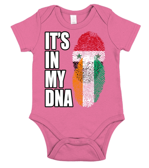Syrian And Ivorian Vintage Heritage DNA Flag Short Sleeve Baby One-Piece