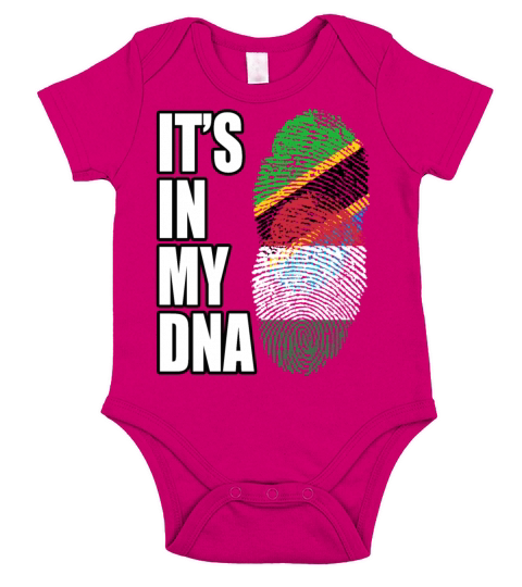 Tanzanian And Hungarian Vintage Heritage DNA Flag Short Sleeve Baby One-Piece