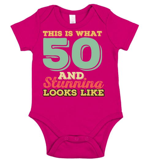 This Is What 50 And Stunning T Shirt Short Sleeve Baby One-Piece