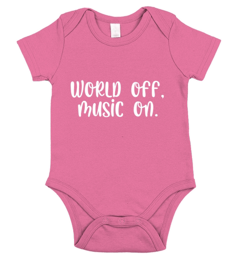 World off music on Short Sleeve Baby One-Piece