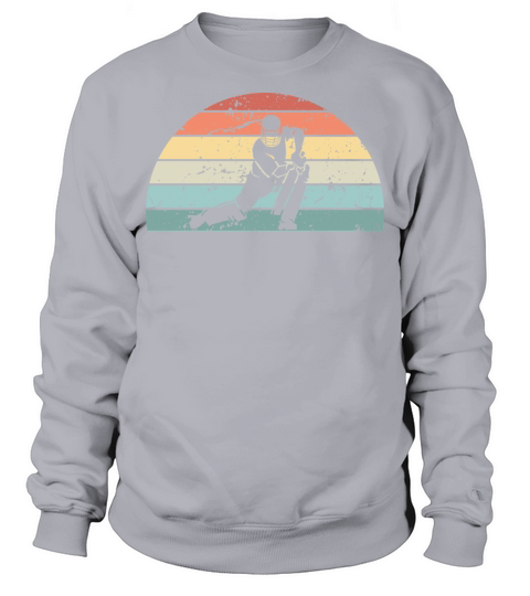 Retro Cricket Sunset Vintage sports Sunrise Sweatshirt Unisex