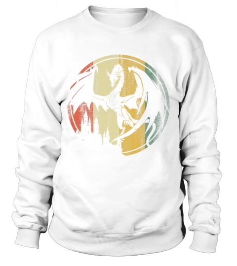Retro Dragon Vintage Castle Dungeon Fantasy Sweatshirt Unisex