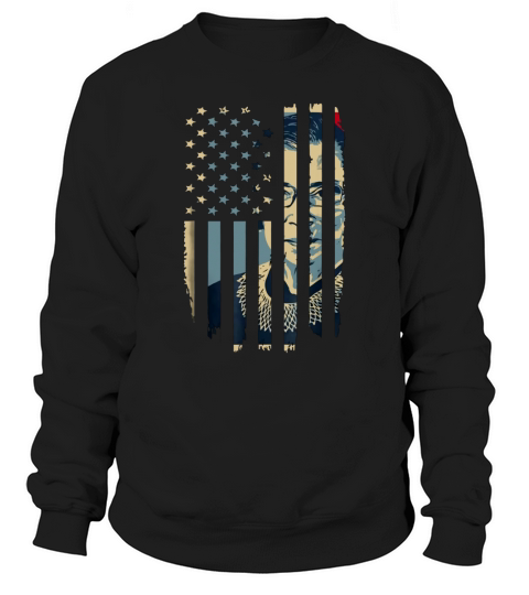 Vintage American Flag RBG Ruth Bader Ginsburg Women t-shirt Sweatshirt Unisex