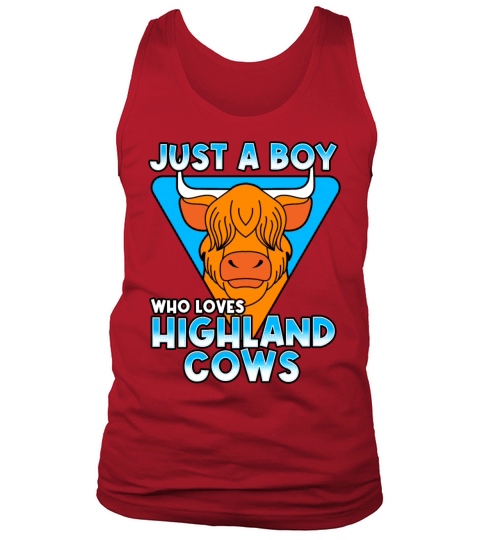 Just A Boy Who Loves Highland Cows Tank Top Unisex
