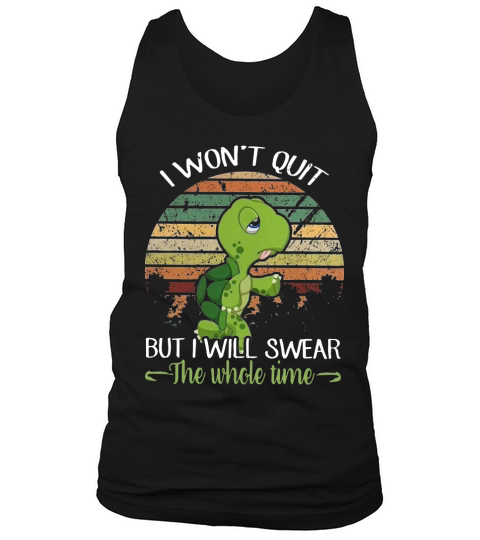 Retro Turtle I Won’t Quit But I Will Swear The Whole Time - Coffee Mug (colored) Tank Top Unisex