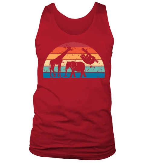 Retro Zoology Sunset Vintage Wildlife Sunrise Tank Top Unisex